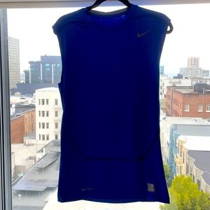 Nike Pro Combat Compression Shirt Blue XL